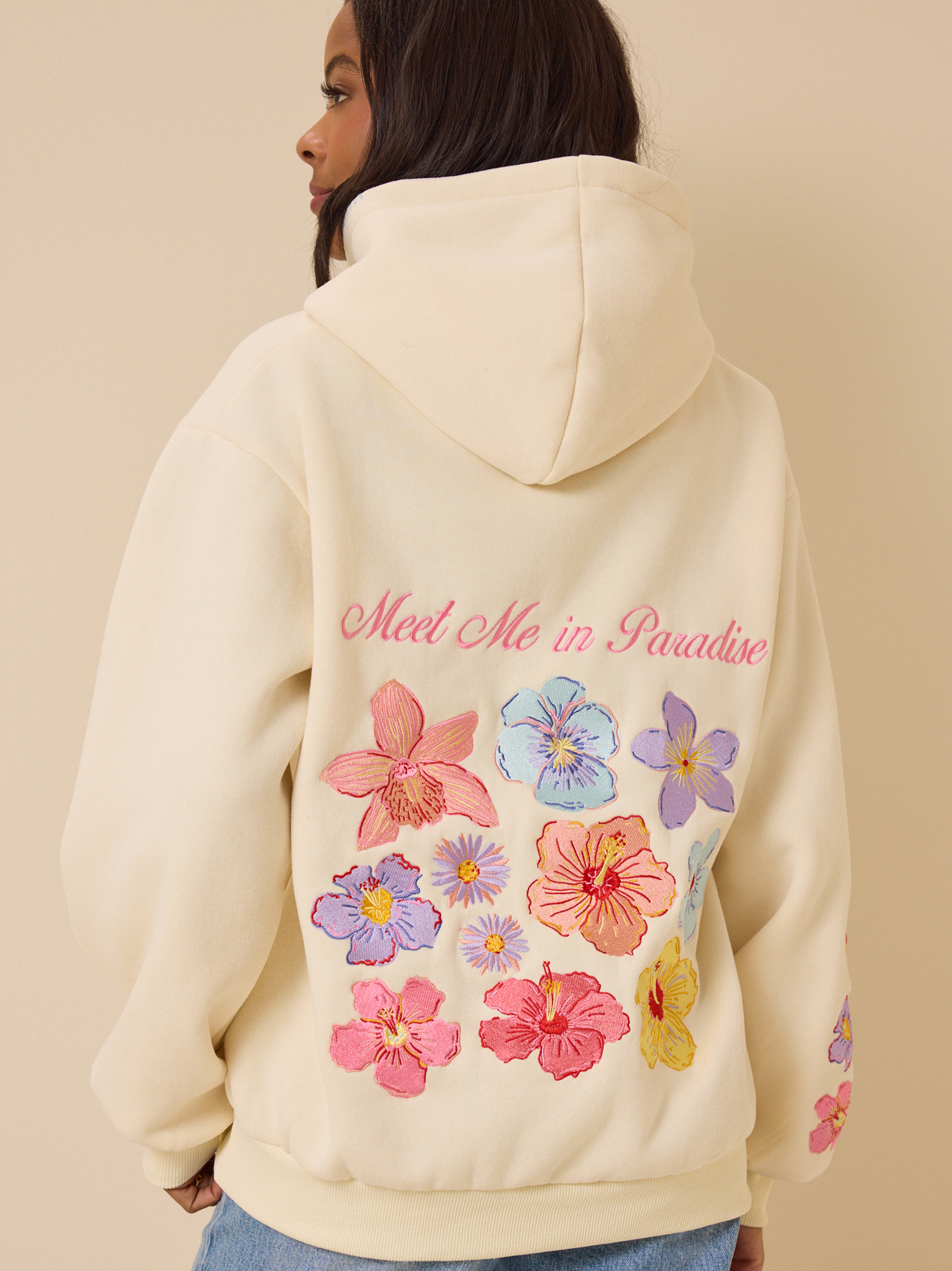 Meet Me In Paradise Hoodie in Ivory | Altar'd State
