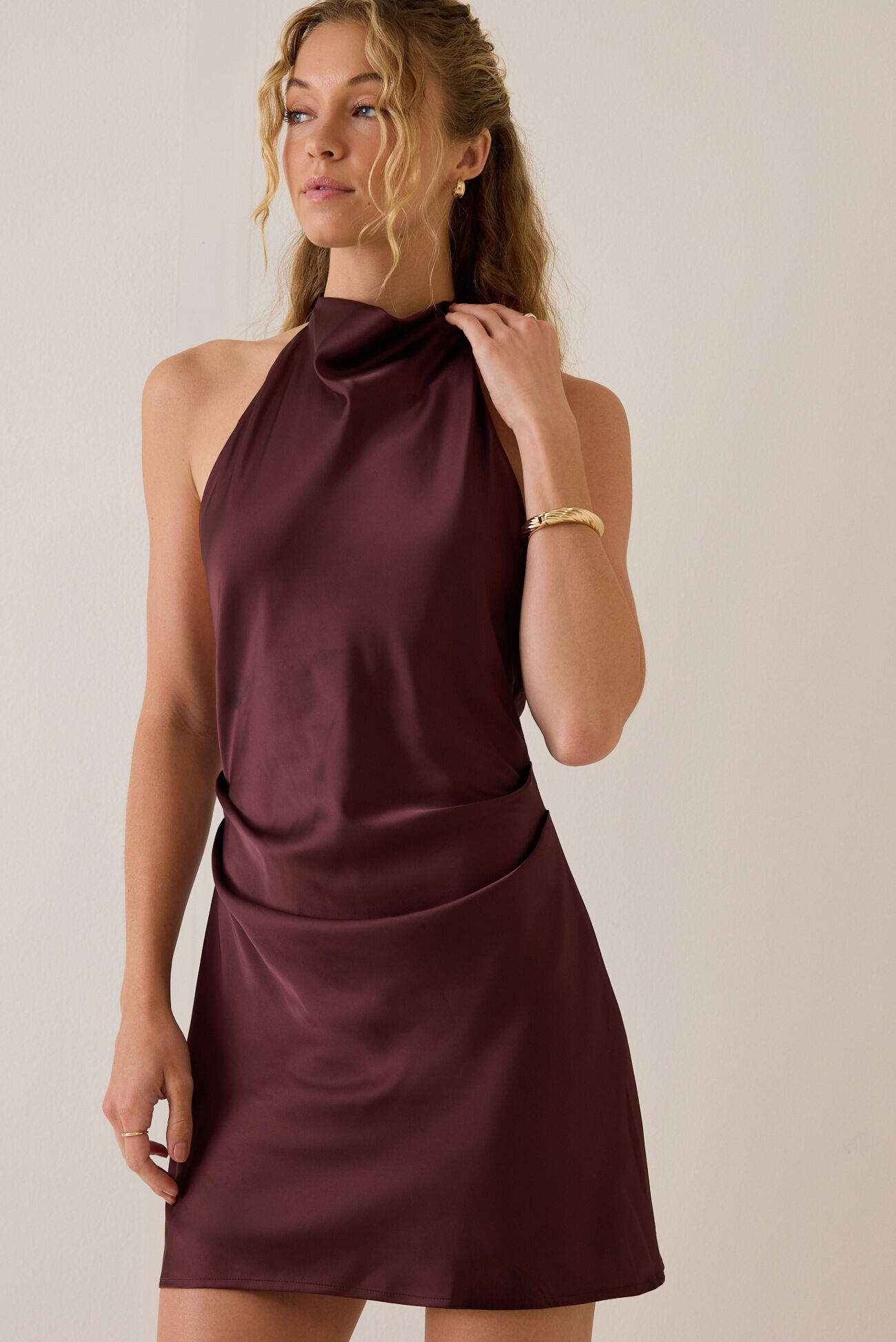 Sunny Satin Mini Dress