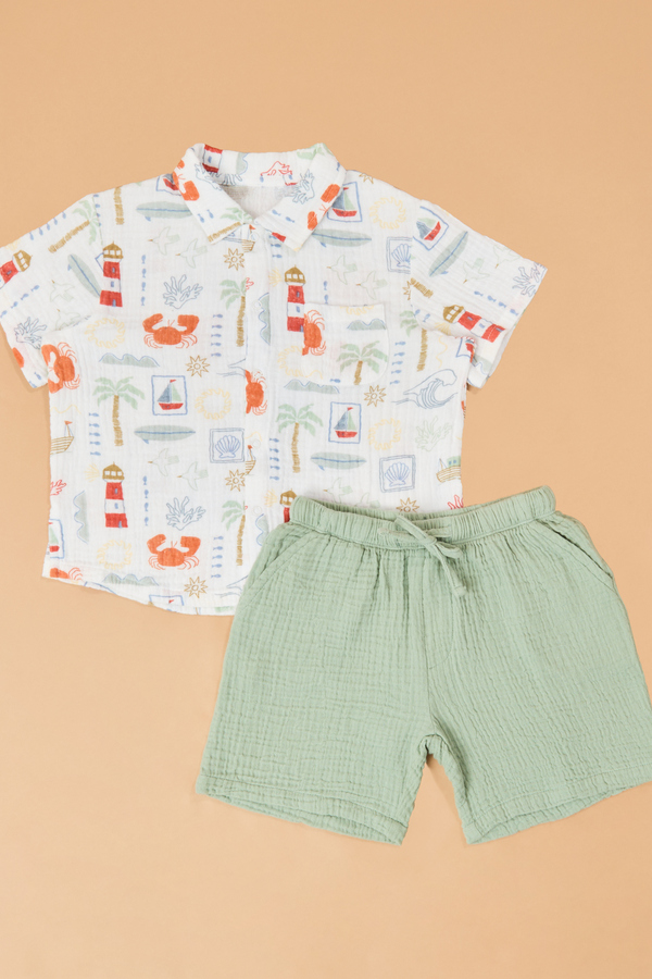 Club Mediterranean Short Sleeve Set - Altar'd State