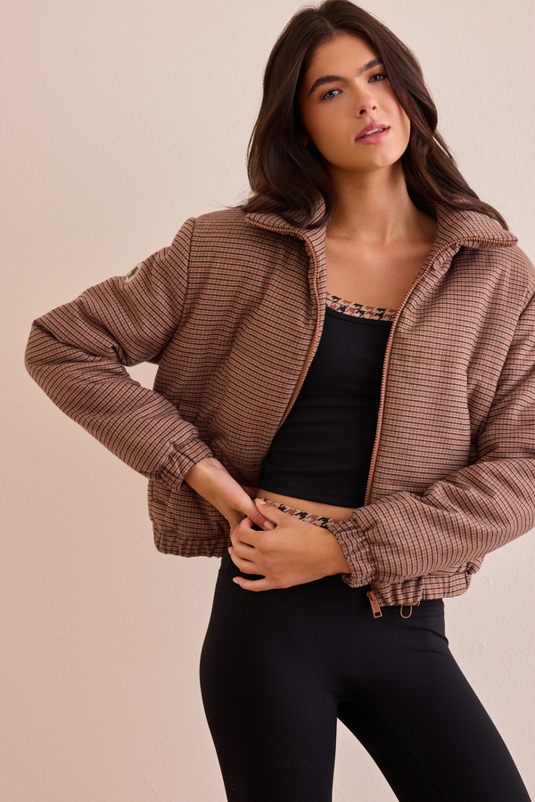 Breeze Herringbone Puffer Jacket - Altar'd State