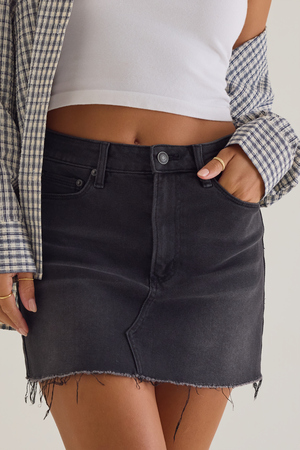 Sofia Raw Hem Mini Skirt - Altar'd State