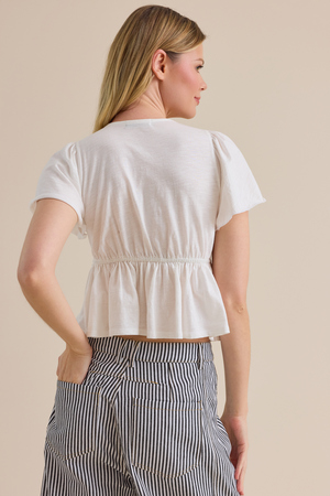 Nia Crochet Babydoll Tee - Altar'd State - 