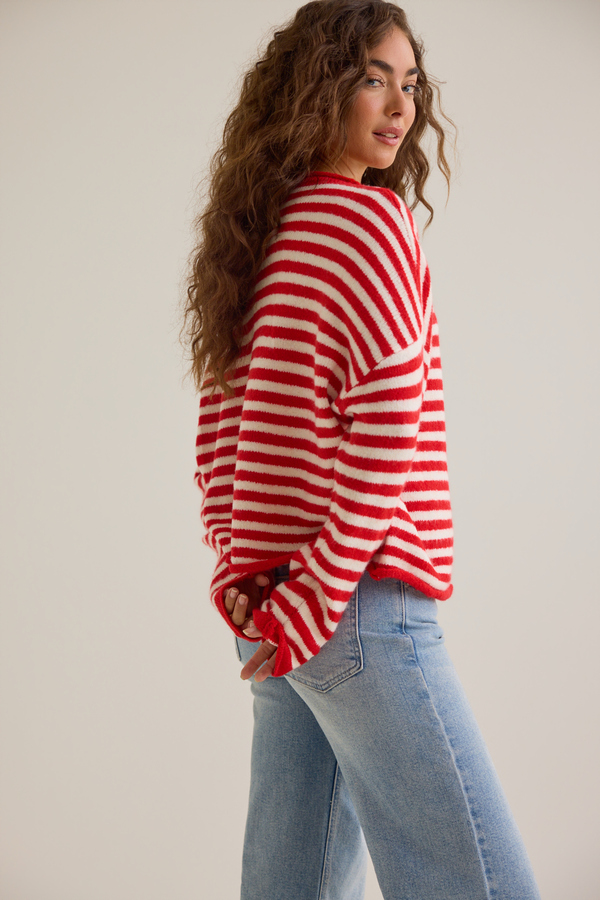 Madeline Striped Cardigan Detail 4 - Altar'd State