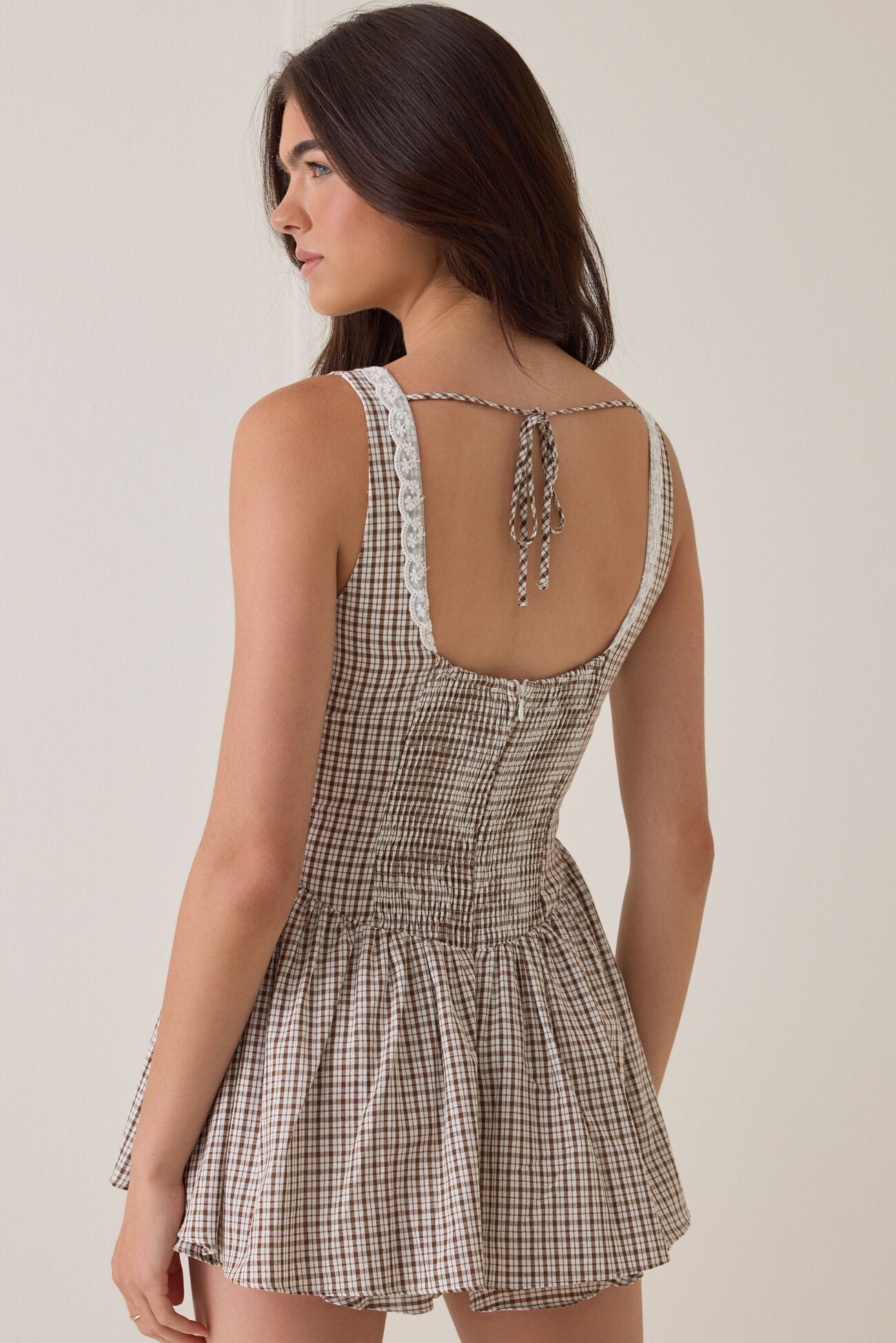 Madelynne Plaid Romper