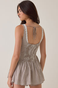 Madelynne Plaid Romper Detail 4 - Altar'd State