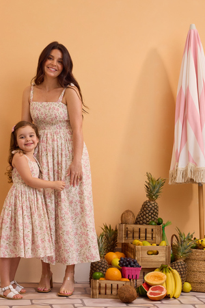Thea Smocked Floral Midi Mama Dress - Altar'd State