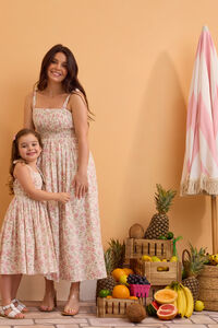 Thea Smocked Floral Midi Mama Dress - Altar'd State
