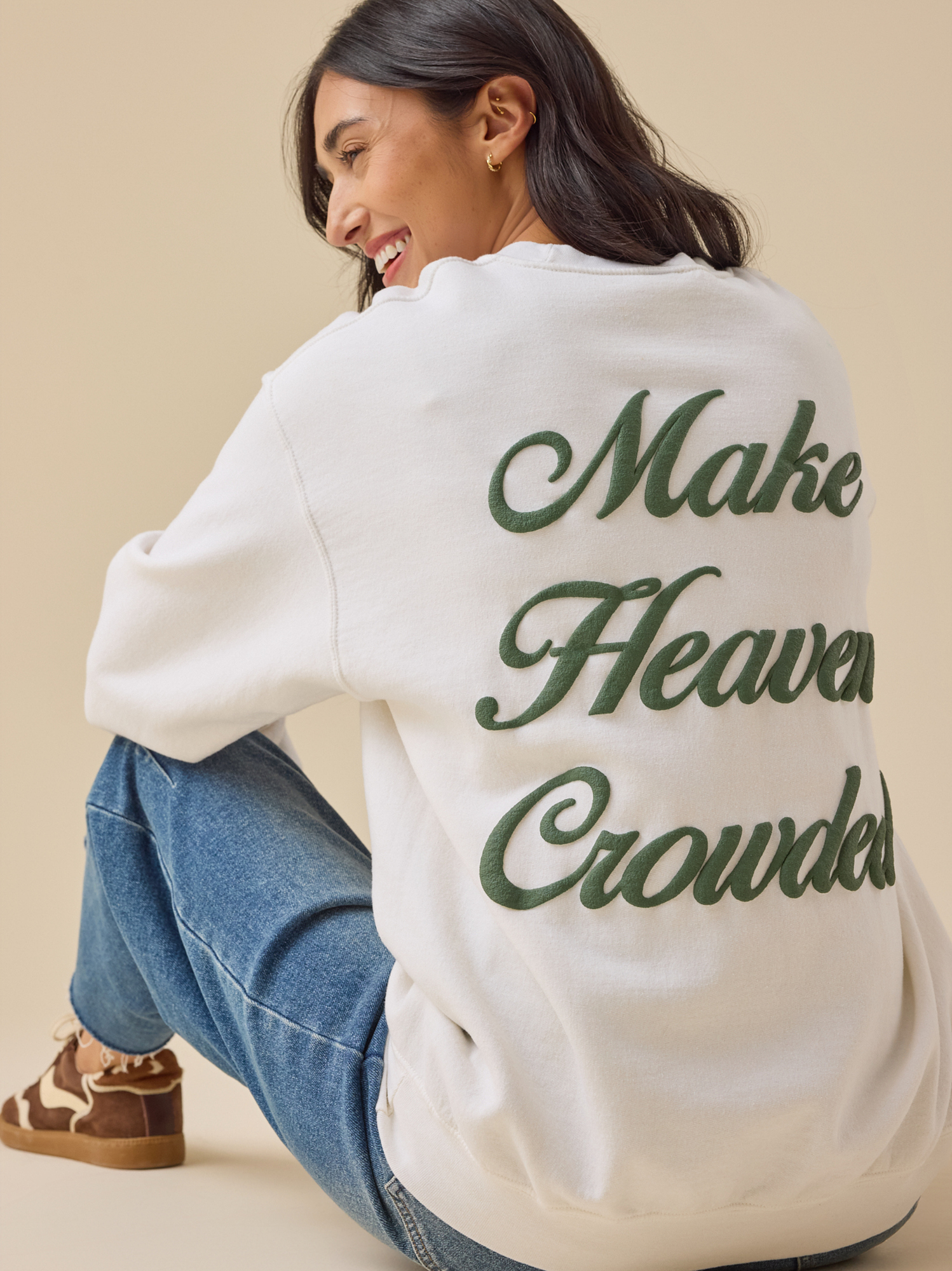 Make Heaven Crowded Puff Pullover in White | Altar'd State