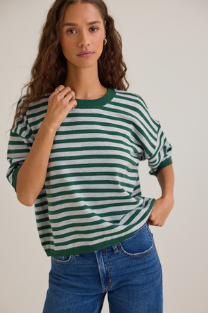 Nora Stripe Knit Top - Altar'd State - 