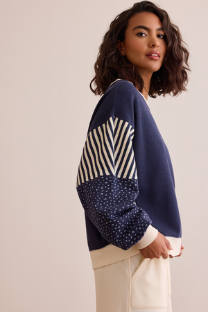 Contrast Patchwork Long Sleeve - Altar'd State - 