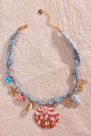 Bandana Shell Charm Necklace - Altar'd State - 