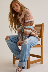 Kadence Fair Isle Cardigan Detail 2 - Altar'd State