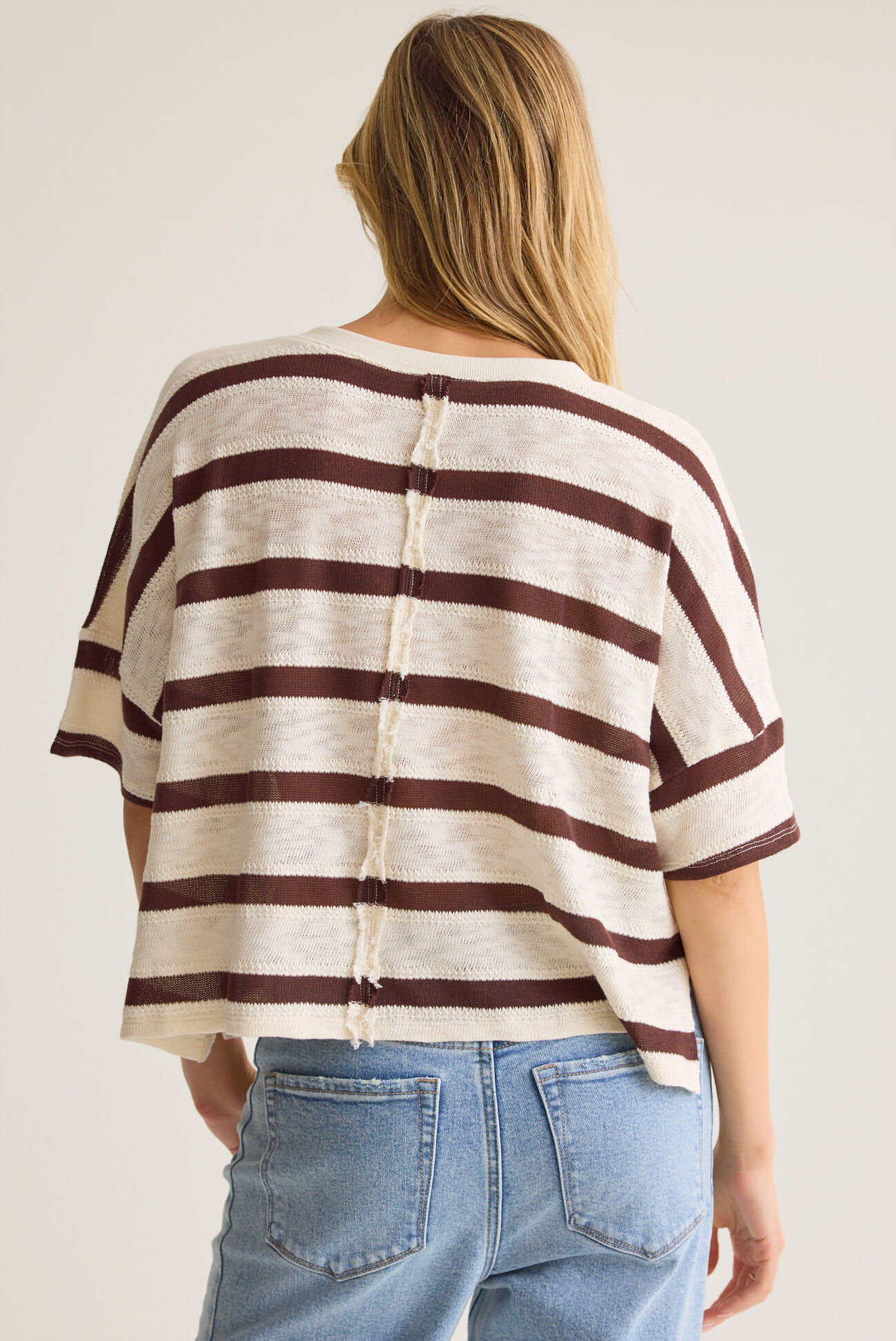 Dylan Striped V-Neck Top