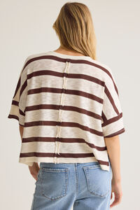 Dylan Striped V-Neck Top Detail 3 - Altar'd State