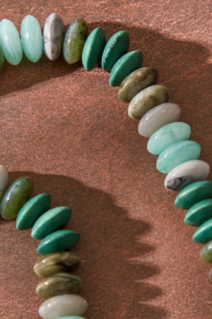 Green Multi Beaded Necklace - Altar'd State - 