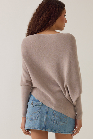 Athalia Asymmetrical Hem Boatneck Sweater - Altar'd State - 