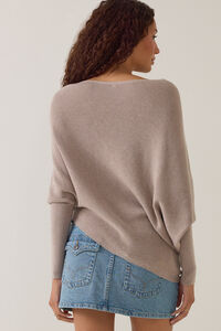 Athalia Asymmetrical Hem Boatneck Sweater Detail 5 - Altar'd State
