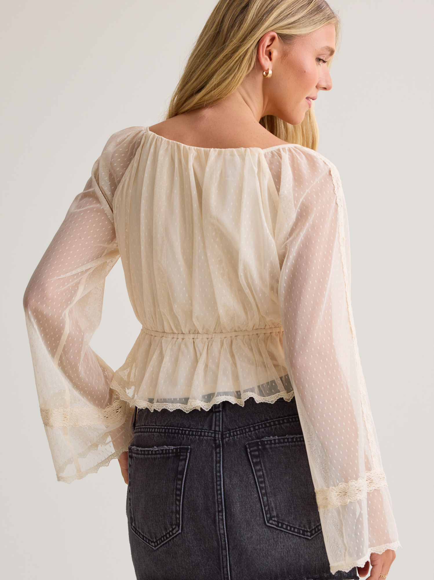 Dorothy Lace Button Front in Ivory | Altar'd State