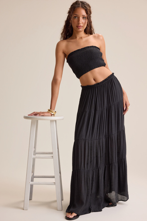 Tate Tiered Flowy Maxi Skirt - Altar'd State - 