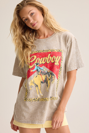 Western Cowboy Oversized Tee - Altar'd State - 