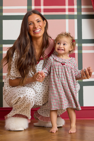 Holiday Cheer Gingham Ruffle Dress - Altar'd State - 