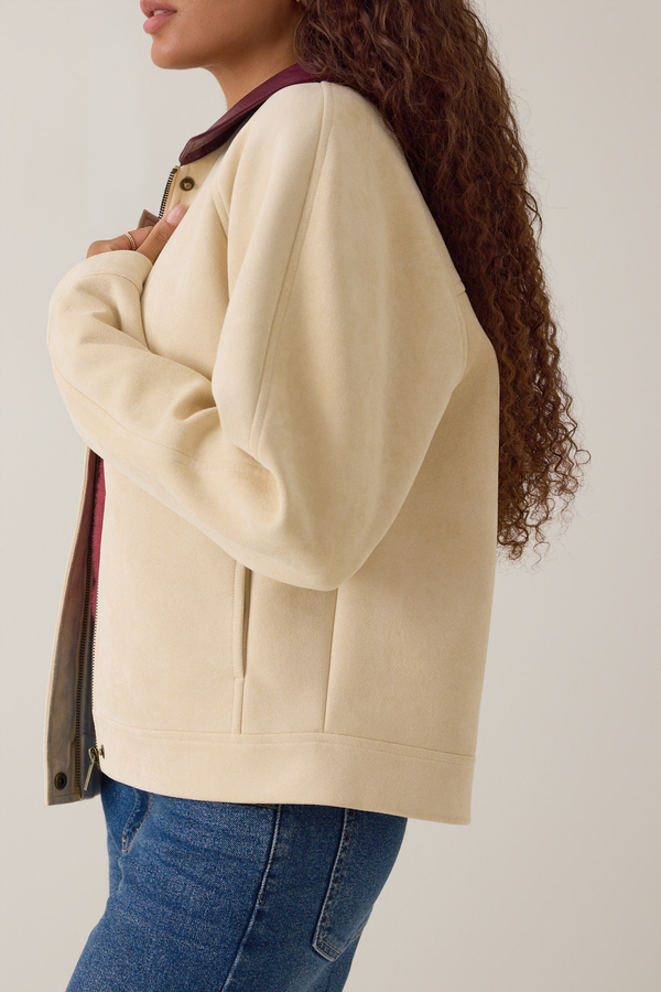 Quinn Suede Jacket Detail 4 - Altar'd State