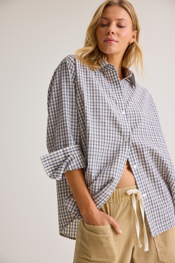 Kate Plaid Button Up Top - Altar'd State