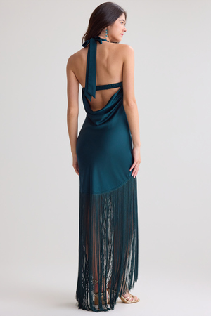 Kayla Satin Maxi Dress - Altar'd State - 