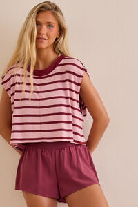 Podium Stripe Open Back Tee Detail 5 - Altar'd State