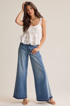 Caybrie Eyelet Tank Top - Altar'd State - 
