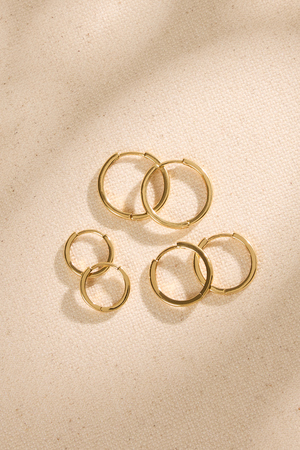 18K Gold Huggie Hoop Set - Altar'd State - 