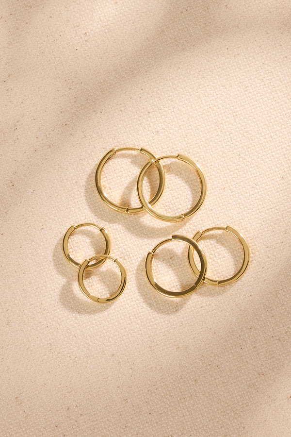 18K Gold Huggie Hoop Set - Altar'd State