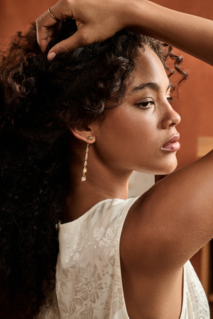 Champagne Linear Jewel Earrings - Altar'd State