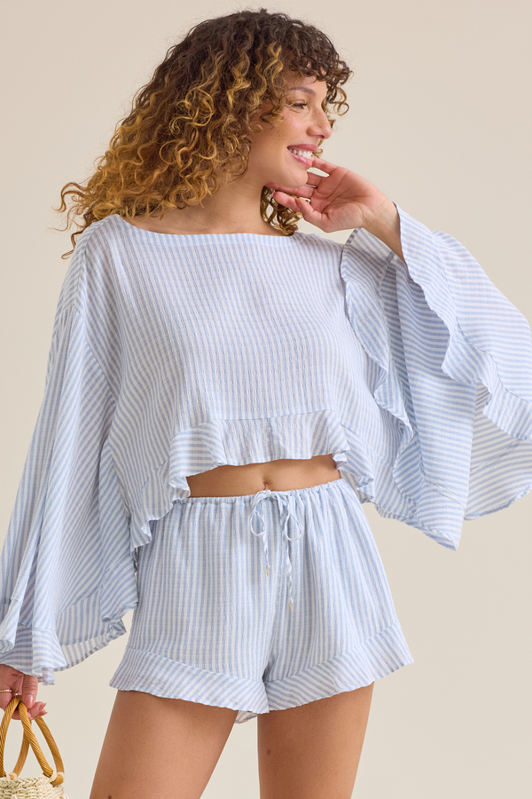 Radda Stripe Boho Top Detail 5 - Altar'd State
