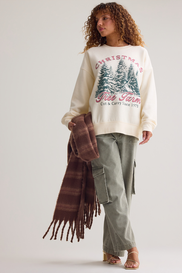 Christmas Tree Farm Graphic Sweatshirt - Altar'd State