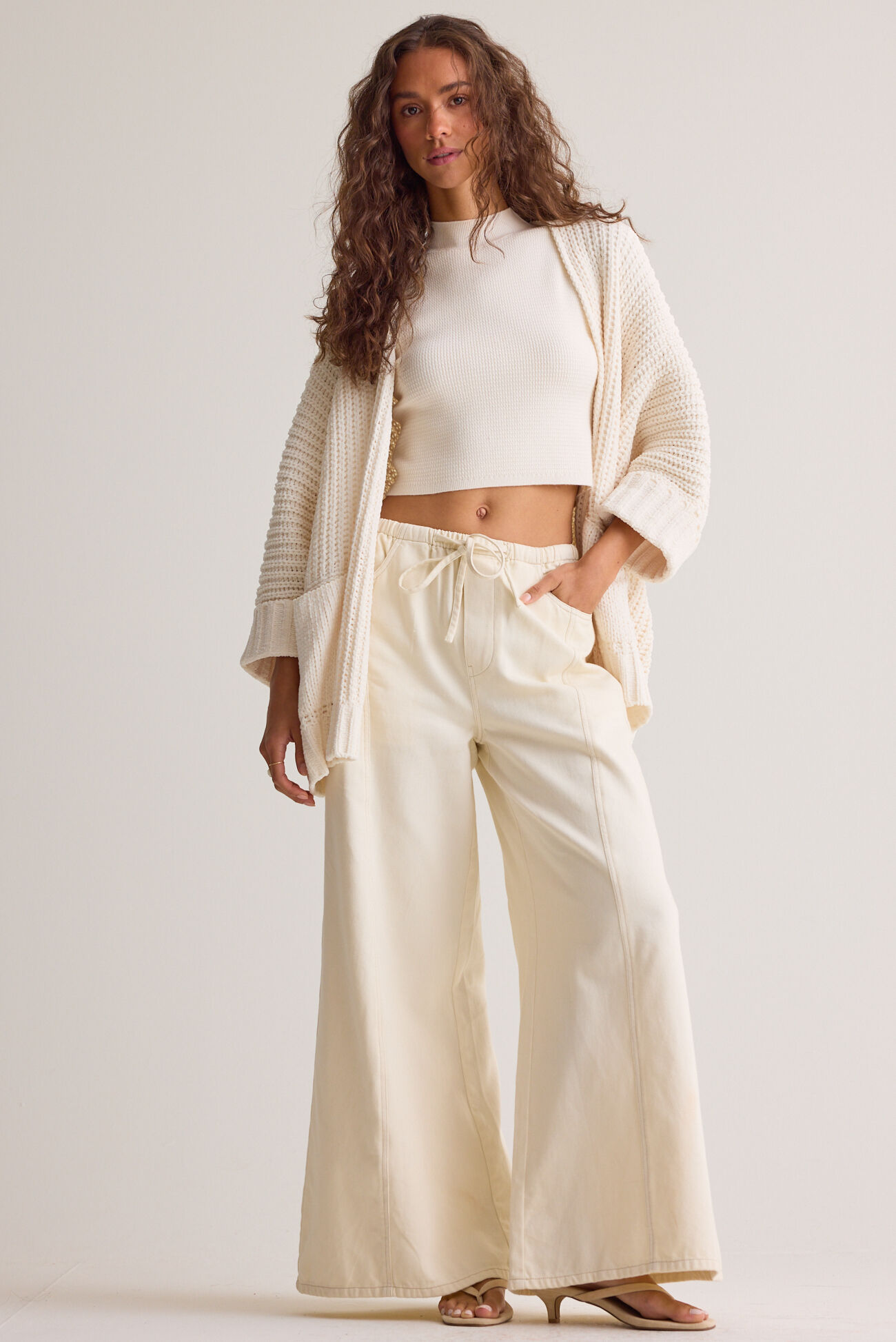 Olivia Chenille Open Front Cardigan