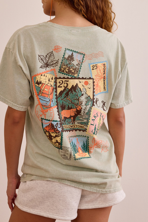 Fall Postcard Graphic Tee Detail 5 - Altar'd State