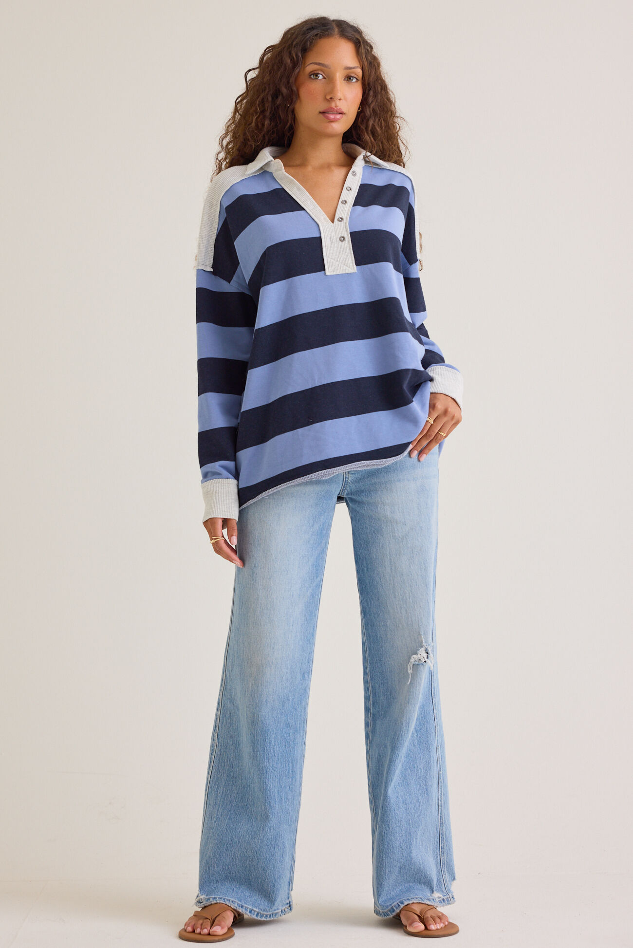 Mauve Striped Pullover