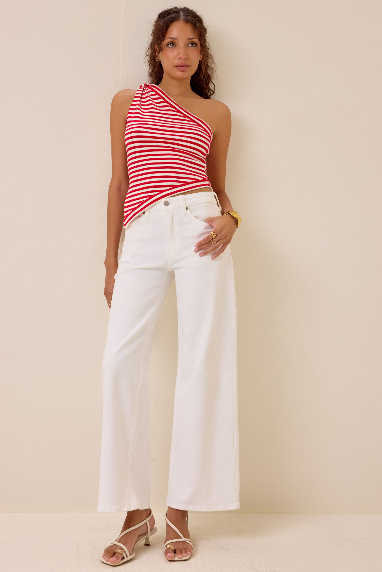 Sawyer One Shoulder Stripe Tank