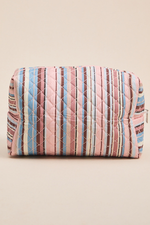 Sims Stripe Quilted Makeup Bag - Altar'd State - 