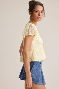 Libby Embroidered Babydoll Top Detail 4 - Altar'd State