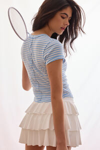 Balanced Stripe Baby Tee Detail 2 - Altar'd State