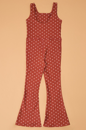 Hannah Heart Flare Jumpsuit - Altar'd State
