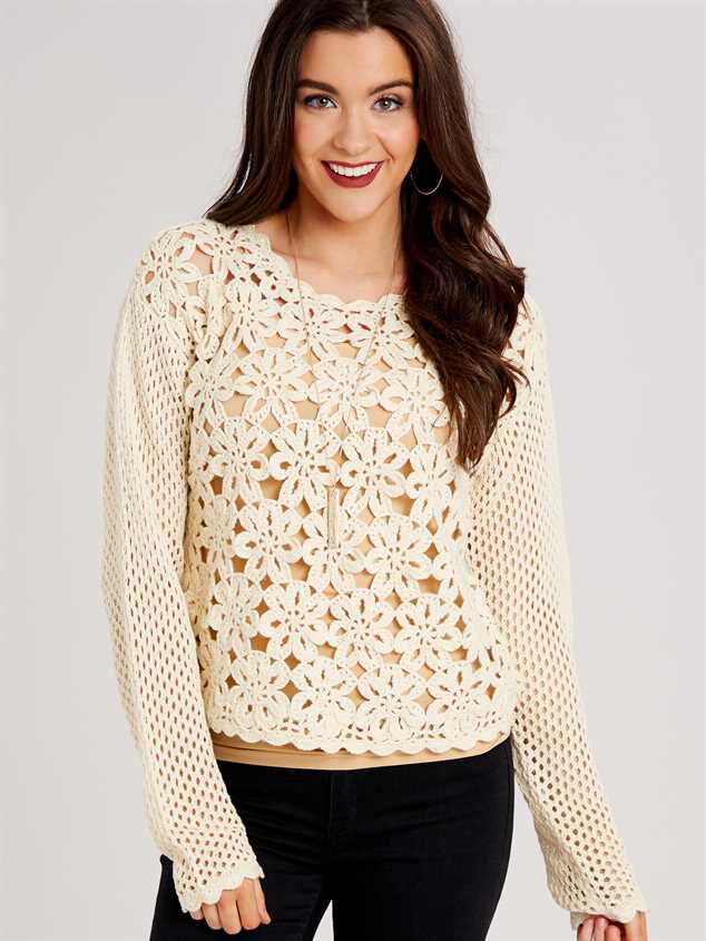 Crochet Daisy Sweater | Altar'd State