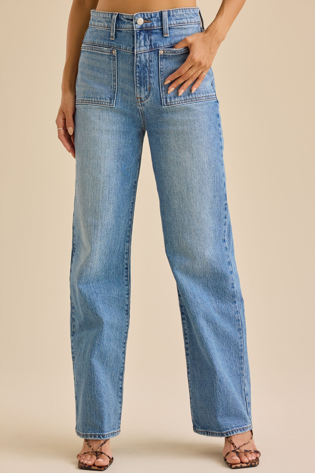 Carlin High Rise Straight Leg Jean