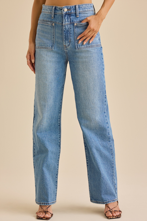 Carlin High Rise Straight Leg Jean Detail 3 - Altar'd State