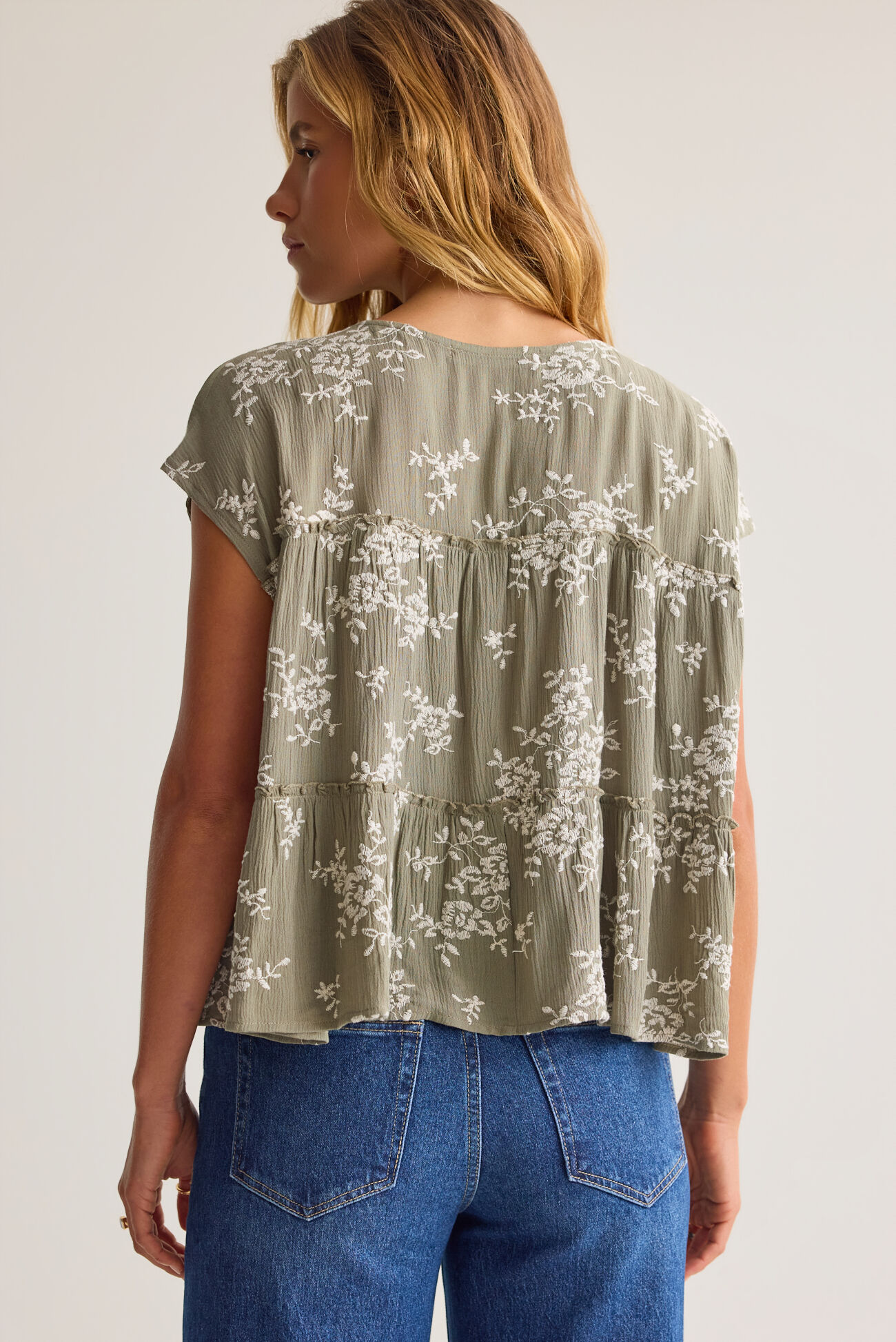 Blythe Embroidered Babydoll Top