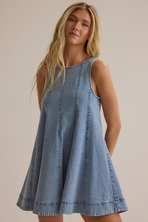 Raya Denim Dress - Altar'd State - 