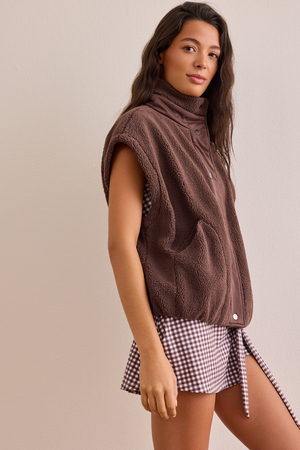 Rally Sherpa Button Vest - Altar'd State