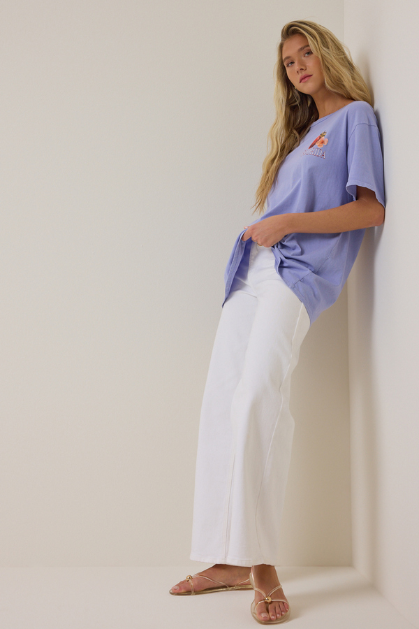 Florida Floral Oversized Tee Detail 5 - Altar'd State